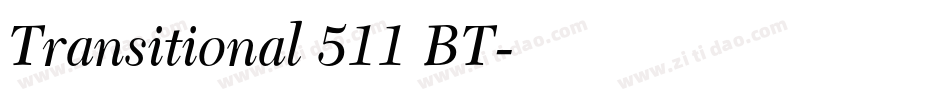 Transitional 511 BT字体转换